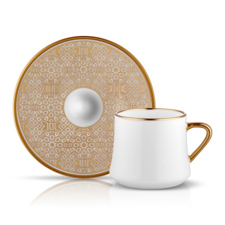 Koleksiyon Sufi Osmanlı Altın 6 Kişilik 12 Parça Çay Fincanı Takımı (40308)