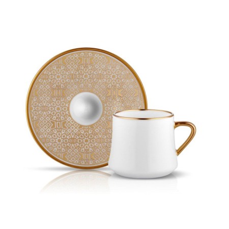 Koleksiyon Sufi Osmanlı Altın 6 Kişilik 12 Parça Çay Fincanı Takımı (40308)