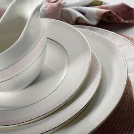 Kütahya Porselen BNKL62YT43092914 Bone Kalıpso 12 Kişilik 62 Parça Yuvarlak Yemek Takımı