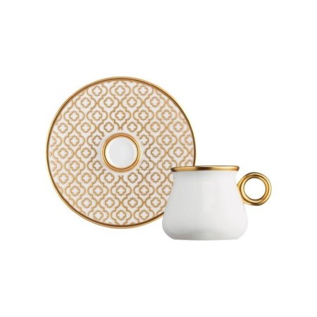 Glazze Olympos Altın 6 Kişilik 12 Parça Kahve Takımı GLZ110