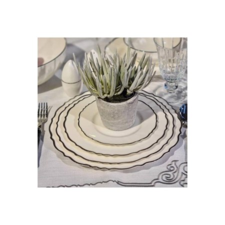 Royal London Buckingham Palace Silver 12 Kişilik 85 Parça Yuvarlak Yemek Takımı RL01-115