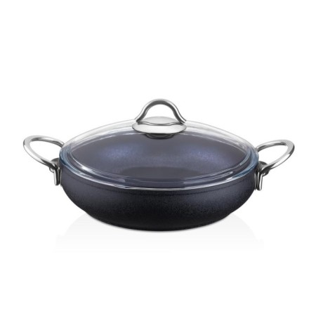 Amboss Aquamarine Siyah 28 Cm Kısa Tencere AQU-6640