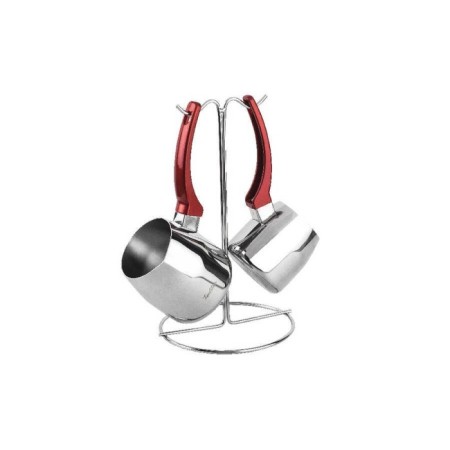 Tantitoni Class 2 Li Kırmızı Paslanmaz Çelik Cezve Takımı KafiC2SETK
