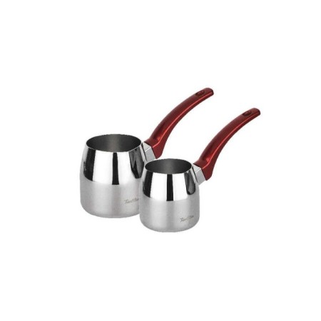Tantitoni Class 2 Li Kırmızı Paslanmaz Çelik Cezve Takımı KafiC2SETK