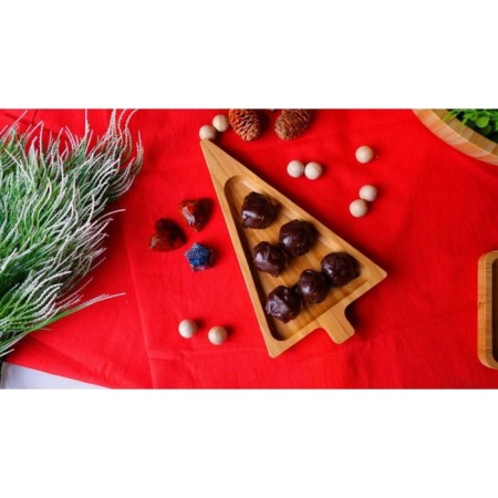 Bambum Pine Üçgen Çam Agacı Desenli Büyük Çerezlik B3947