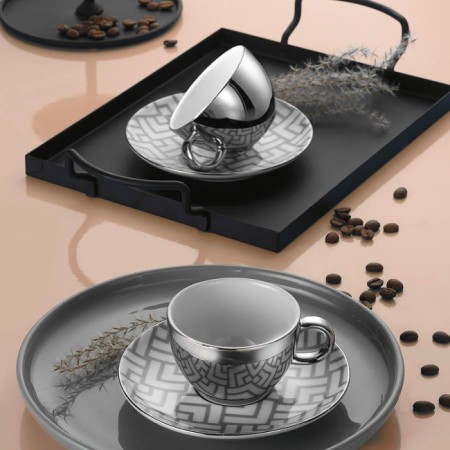 Kütahya Porselen ZG04KT540P11328 Zeugma 2 Kişilik 4 Parça Kahve Fincan Takımı