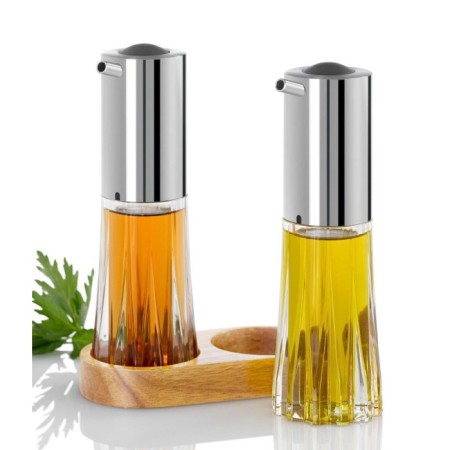 Adhoc Menage Crystal Ahşap Tepsili 2 Parça Yağdanlık Seti  AH-BE42