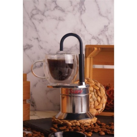 Taşev Bologna Gümüş Açık Moka Pot T3504