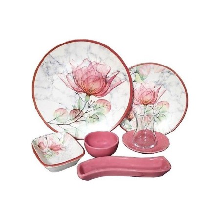 Kosova Pink 19 Parça Mat Kahvaltı Takımı UNS-0803
