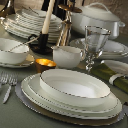 Evaliza Hanedan Shıny Platin 12 Kişilik 60 Parça Yemek Takımı