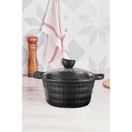 Arow 7 Parça Siyah Döküm Tencere Seti