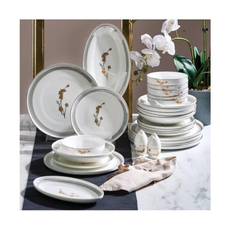 Neva Amber Elegans 12 Kişilik 56 Parça Yemek Takımı N3562