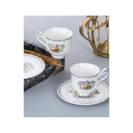 Acar Alessıa 2'Li Porselen Kahve Fincan Takımı GRN-05026