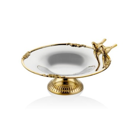 Lamedore Black Pearl Kuşlu Çukur Sunum Tabağı Küçük 1MG-15641