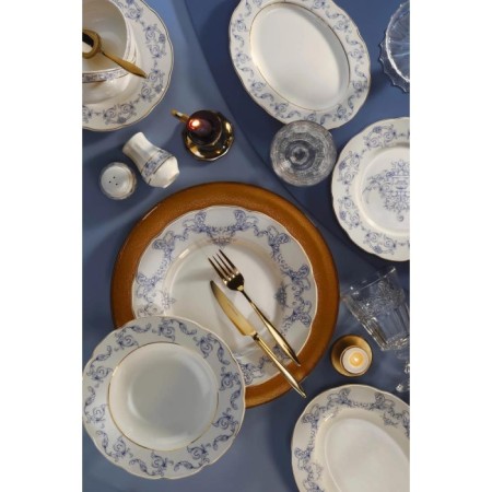Kütahya Porselen INBNOLY53YT12235 İnci Bone Olympos 12 Kişilik 53 Parça Yemek Takımı