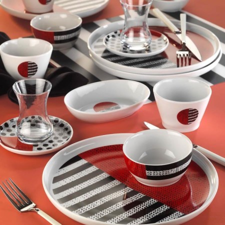 Kütahya Porselen MOD30KH60012065 Mood 6 Kişilik 30 Parça Yuvarlak Kahvaltı Takımı