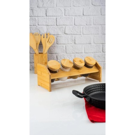 Bambum Tier 5 Parça Tek Katlı Standlı Baharatlık Seti Küçük B5782