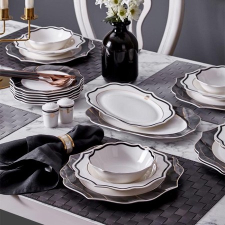 Neva Marble Plus Romantik 6 Kişilik 28 Parça Yemek Takımı N3246
