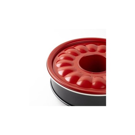 Tantitoni Kırmızı Krem Tabanlı Kelepçeli Tüplü Kek Kalıbı 24 Cm SK9024KKR