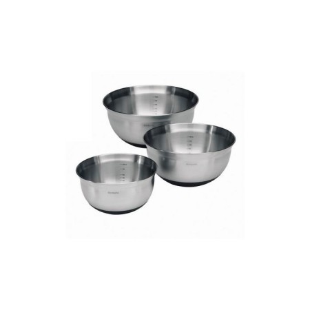 Brabantia Matt Steel Black 3'Lü Karıştırma Kase Seti BRA363900