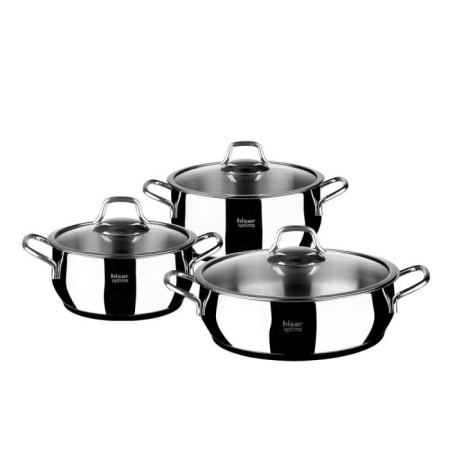 Hisar Optima Bergama Metal Saplı 6 Parça Mini Tencere Seti