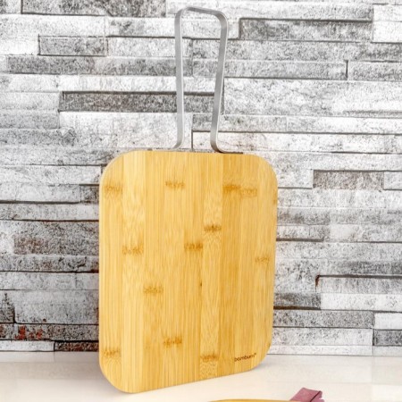 Bambum Zoe Çelik Saplı Kesme Tahtası Küçük B6026