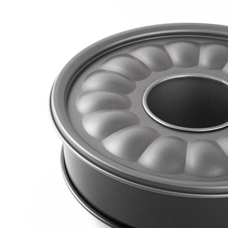 Tantitoni Gri Kelepçeli Tüplü Kek Kalıbı 24 Cm SK90224G