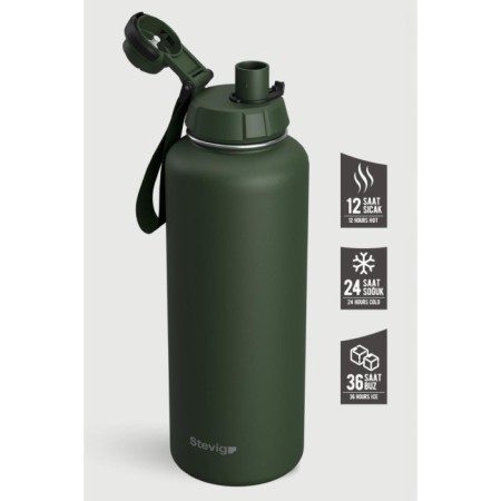 Stevıg 1 Hand Leak Proof Sızdırmaz Çelik Termos 1500 Ml Green ST-252