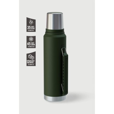 Stevıg 1 Camper Klasik Kulplu Sızdırmaz Çelik Termos 1,2 Lt ST-254