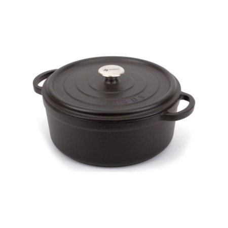 Sürel Mat Emayeli 20 Cm Mat Siyah Döküm Tencere