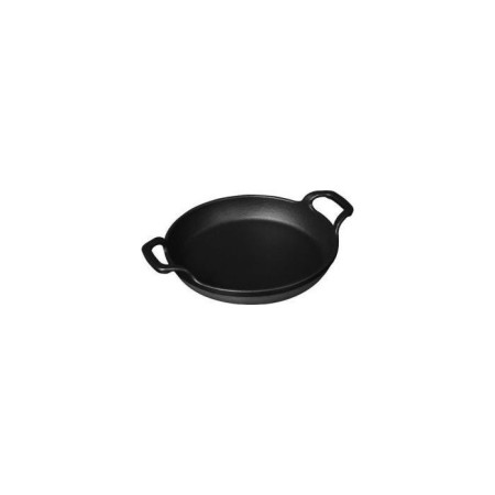 Parlak Mat Emayeli 18 Cm Mat Siyah Yuvarlak Sahan