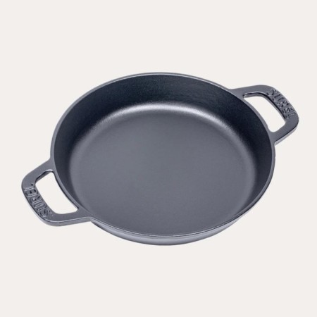 Parlak Mat Emayeli 20 Cm Yuvarlak Düz Sahan Mat Siyah