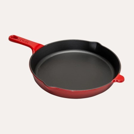 Sürel Mat Emayeli Degrade Kırmızı 27 Cm Yuvarlak Düz Döküm Tava