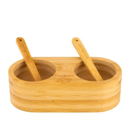 Bambum Naumi 2 Bölmeli Kaşıklı Baharatlık B6207