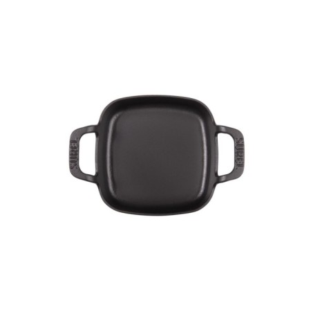 Parlak Mat Emayeli 16 Cm Kare Düz Sahan Parlak Kırmızı