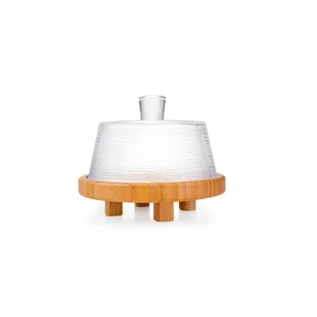 Bambum Hira Cam Kapaklı Kek Fanusu 15 Cm B5003