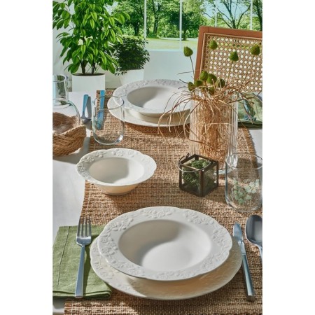 Güral Porselen GBSCRM24Y400 Carmına 6 Kişilik 24 Parça Yemek Takımı Dekorsuz