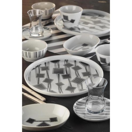 Kütahya Porselen MOD30KH60012007 Mood 6 Kişilik 30 Parça Yuvarlak Kahvaltı Takımı