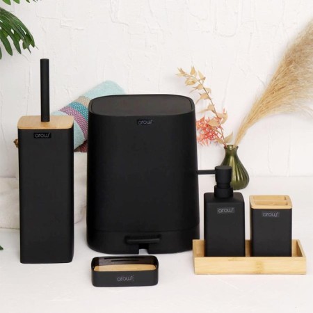 Arow Akrilik 6 Parça Banyo Seti Siyah TR-3992