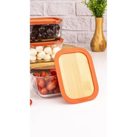 Bambum Trios 3'Lü Sızdırmaz Kapaklı Kahvaltılık Büyük Turuncu B5605