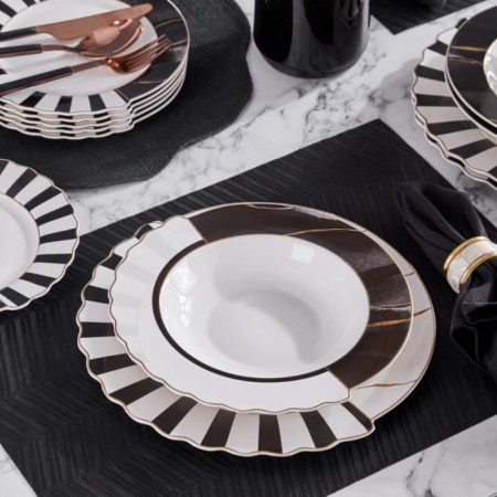 Neva Marble Plus Hibrit 6 Kişilik 24 Parça Yemek Takımı N3275
