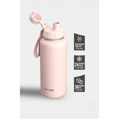 Stevıg 1 Hand Leak Proof Sızdırmaz Çelik Termos 1000 Ml Icy Pınk ST-219