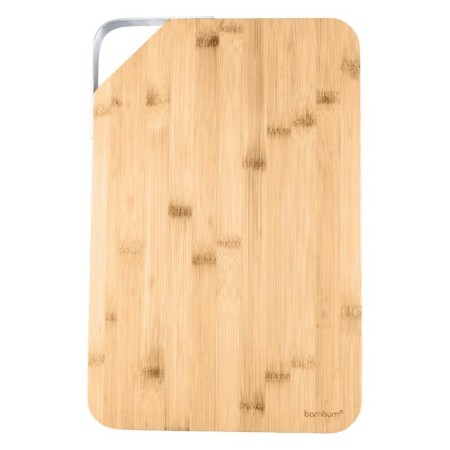 Bambum Zoe Çelik Kulplu Kesme Tahtası Dikdörtgen Büyük B6025