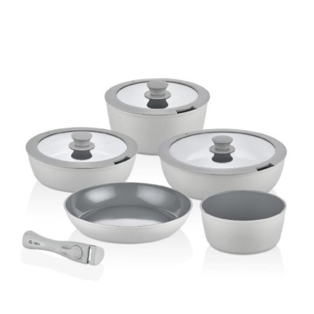 Falez Aurıs X Large 9 Parça Tencere Takımı Gri ARS3022