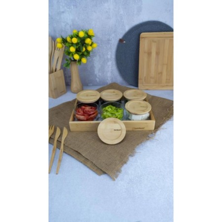 Bambum Duo 13 Parça Cam Kahvaltılık Mermer Desenli B6137