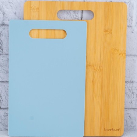Bambum Leona 2'Li Kesme Tahtası Mavi B5947