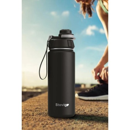 Stevıg 1 Hand Leak Proof Sızdırmaz Çelik Termos 500 Ml Black ST-207