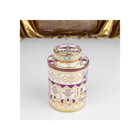 Kosova Seramik Orta Boy Kapaklı Silindir Küp SYV-08