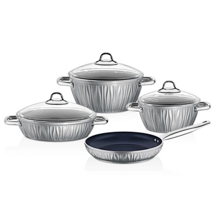 Falez Markiz 7 Parça Tencere Takımı Gri MKZ1005