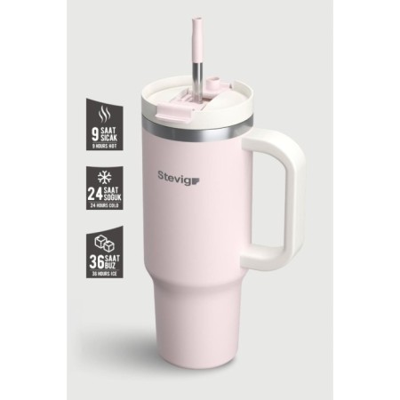 Stevıg 2 Moods Tuck-In Tumbler Sızdırmaz Çelik Termos 900 Ml Petal Pınk ST-241
